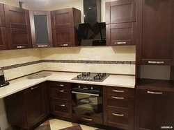 Kitchens with chocolate countertops photo