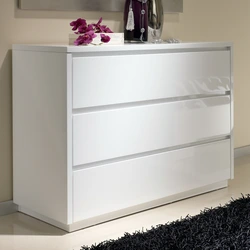 Glossy chest of drawers in the bedroom photo