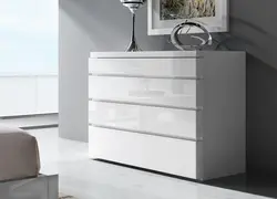 Glossy chest of drawers in the bedroom photo