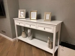 White console in the hallway photo