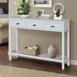 White console in the hallway photo