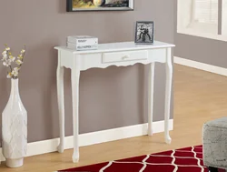 White console in the hallway photo