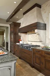 Decorative hood in the kitchen photo
