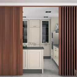 Kitchen door curtains photo