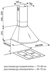 Kitchen hood height photo