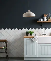 Herringbone floor in the kitchen photo