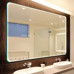 Photo of bathroom mirrors with floor