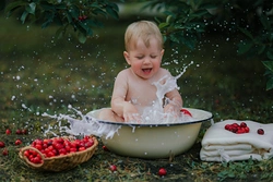Фота ў ванне з лімонамі