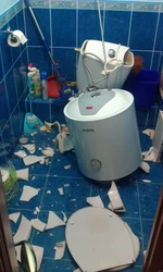 Фото ванная как разместили водонагреватель