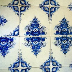 Плитка для кухни гжель фото