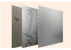 Corrugated glass in the kitchen photo