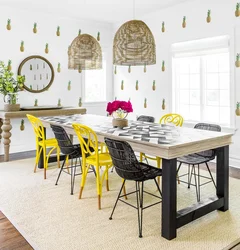 Kitchens With Bright Chairs Photo