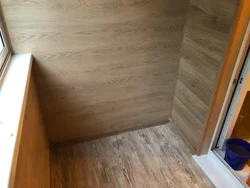 Laminate on loggia ceiling photo