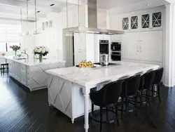 Black kitchens with island photo