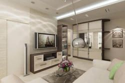 Living room with three doors photo
