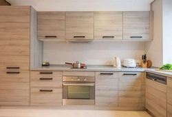 Light kitchens made of chipboard photos