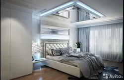 Bedroom with mirrored ceiling photo