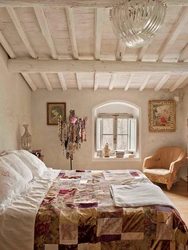 Bedroom in an old house photo