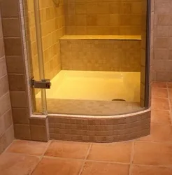 Shower tray instead of a bathtub photo