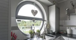 Round window in the kitchen photo