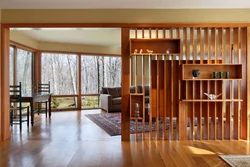 Wooden Partition In The Kitchen Photo