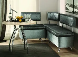 Modern sofa in the kitchen photo