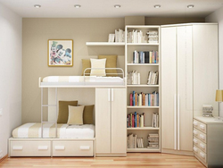 Children's bedroom wardrobe bed photo