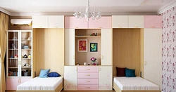 Children's bedroom wardrobe bed photo