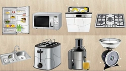 Mətbəx üçün hər şey elektrik cihazları foto