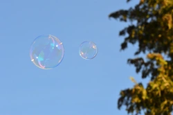 Photo of soap bubbles in the bathroom