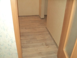 Xruşşev mətbəxi üçün foto linoleum