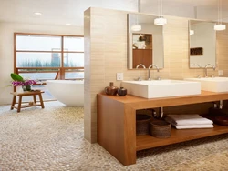 Photo Of Wooden Bathroom Furniture