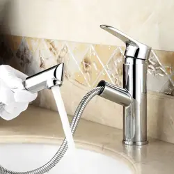 Plastic bathroom faucet photo