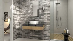 Kərpic ilə hamam plitələr foto