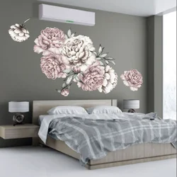 Peonies painting in the bedroom photo