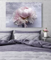 Peonies painting in the bedroom photo