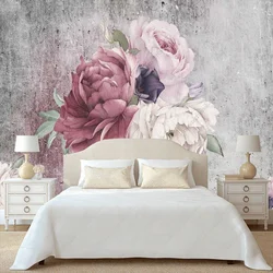 Yataq otağında şəkil çəkdirən peonies