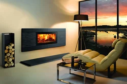 3D fireplace in the living room photo