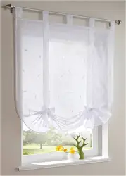 Curtains for the kitchen transparent photos