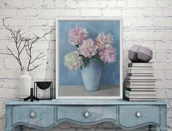 Paintings in the bedroom Provence photo