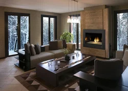 Portal in the interior of the living room photo