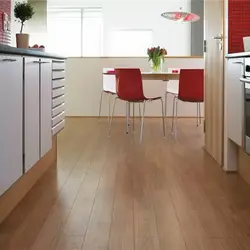 Laminate flooring in a small kitchen photo