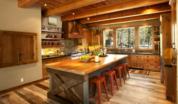 Kitchen Ceiling In The Country House Photo