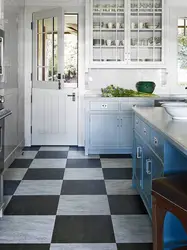 Kitchens With Checkerboard Floors Photo