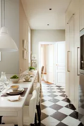 Kitchens with checkerboard floors photo