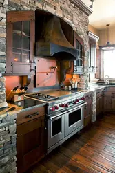 Kitchen with brick oven photo