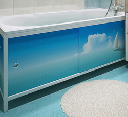 Sliding panels for bathroom photo