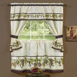 Old curtains in the kitchen photo