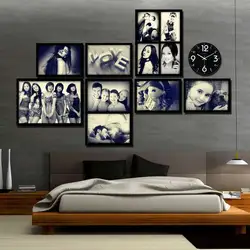 Çərçivələrdə yataq otağı dizayn fotoşəkili