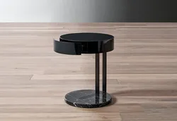 Round table in the bedroom photo